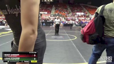 3-2-1A 150 Quarterfinal - Logan Schlimme, Allen-Northern Heights vs Wyatt Gardner, Leoti-Wichita County