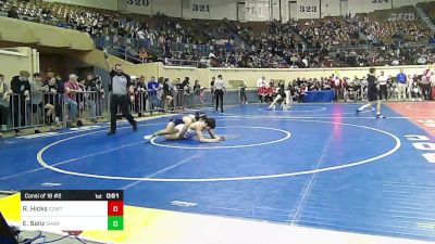 128 lbs Consi Of 16 #2 - Riley Hicks, CowTown Elite vs Ethan Soliz, Shawnee Middle School