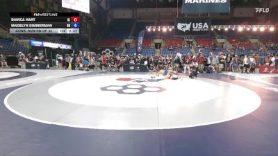 135 lbs Cons. Sub-rd Of 32 - Bianca Hart, AL vs Madelyn Simmerman, OH