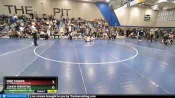 130 lbs Cons. Round 3 - Cohen Knighton, Northside Wrestling Club vs Mike Tanner, GC Junior Wrestling Club