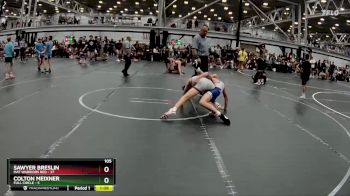 105 lbs Round 3 (8 Team) - Sawyer Breslin, Mat Warriors Red vs Colton Meixner, Full Circle