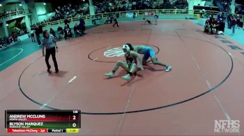 138 lbs Quarterfinal - Andrew McClung, North Valley vs Blyson Marquez, Pahrump Valley