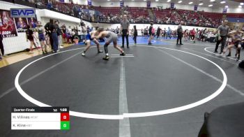 100 lbs Quarterfinal - Hunter Villines, Weatherford Youth Wrestling vs Knox Kline, HBT Grapplers