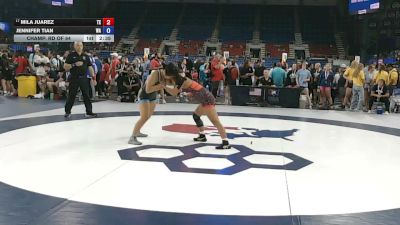 120 lbs Champ. Rd Of 64 - Mila Juarez, Texas vs Jennifer Tian, Washington