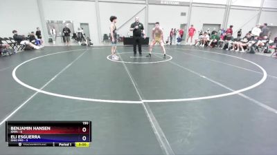 150 lbs Semis & 3rd Wb (16 Team) - Benjamin Hansen, Iowa vs Eli Esguerra, Ohio Red