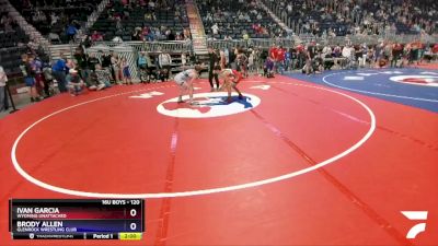 120 lbs Semifinal - Ivan Garcia, Wyoming Unattached vs Brody Allen, Glenrock Wrestling Club