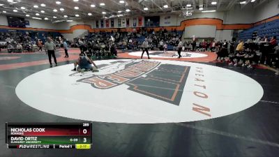 285 lbs Cons. Round 3 - Nicholas Cook, Roanoke vs David Ortiz, Elmhurst University