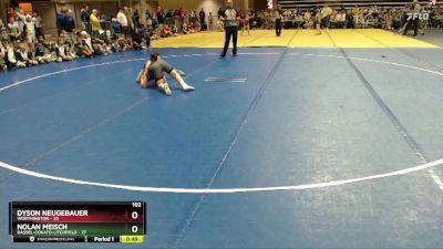 102 lbs Semis (4 Team) - Dyson Neugebauer, Worthington vs Nolan Meisch, Dassel-Cokato-Litchfield