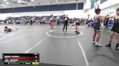 102 lbs 1st Place Match - Abel Vasquez, Poway Wrestling vs Daniel Alonso, CVBJJ