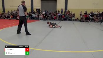 90 lbs Champ. Round 1 - Eli Lunn, BigWater BJJ vs Grant Orton, SCORING EDGE WRESTLING CENTER