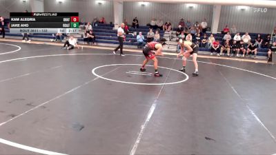 133 lbs Cons. Round 6 - Jake Aho, Rochester Community & Tech. College vs Kam Alegria, Unattached