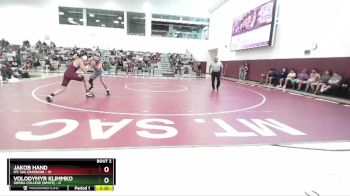 174 lbs Round 2 (3 Team) - Jakob Hand, Mt. SAC (Maroon) vs Volodymyr Klimmko, Sierra College (White)