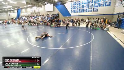 125 lbs Cons. Semi - Laila Carter, Cougars Wrestling Club vs Kaia Johnson, Green Canyon Wrestling