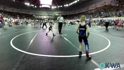 46 lbs Consi Of 16 #2 - Liam Garrett, Tulsa Blue T Panthers vs Nash McCuistion, Pryor Tigers