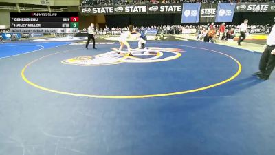 Girls 3A 125 lbs 1st Place Match - Genesis Egli, Oak Harbor (Girls) vs Hailey Miller, Mountain View (Girls)