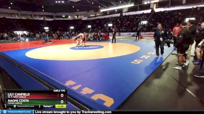 Girls 170 lbs Cons. Round 2 - Naomi Costa, Camas (Girls) vs Lily Canfield, W. F. West (Girls)