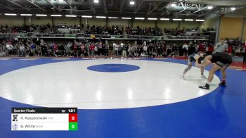 132 lbs Quarterfinal - Kevin Kasperowski, Xavier vs Benjamin White, South Kingstown