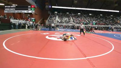 2A-126 lbs Cons. Round 1 - Myles Smith, Lingle-Ft. Laramie/Southeast vs Aiden Smith, Tongue River