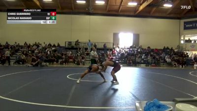 157 lbs Champ. Round 2 - Chris Guerrero, Victor Valley College vs Nicolas Naranjo, Hope International University