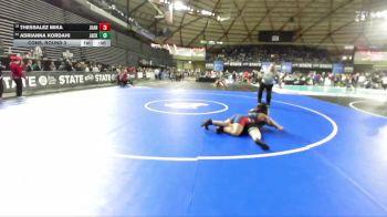 Girls 4A 155 lbs Cons. Round 3 - Adrianna Kordahi, Jackson (Girls) vs Thessalez Mika, Juanita (Girls)