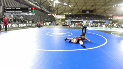 Girls 4A 155 lbs Cons. Round 3 - Adrianna Kordahi, Jackson (Girls) vs Thessalez Mika, Juanita (Girls)