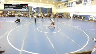 120 lbs Champ. Round 2 - Ethan Tarasi, Church Boyz Wrestling Club vs Aiden Avedissian, 5 Point Wrestling