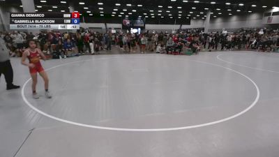 75 lbs Cons. Rd Of 16 - Gabriella Blackson, FH Jr Vikings Wrestling Club vs Gianna DeMarco, Built By Brunson Wrestling