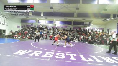 Boys 287 lbs 1st Place Match - Jose Garcia, Durham Boys vs Miguel Avina, Gridley Boys