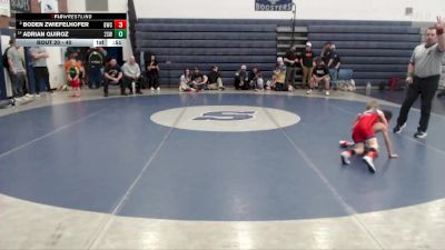 40 lbs Semifinal - Adrian Quiroz, 208 Spartan WC vs Boden Zwiefelhofer, Bulldog Wrestling Club