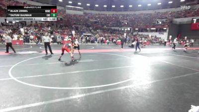 150 lbs Champ. Round 1 - Blaze Zirbel, Red Hot Wrestling Club vs Taitum Bauman, Lakeland Wrestling Club