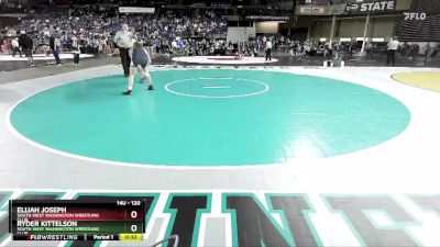 120 lbs Champ. Round 2 - Elijah Joseph, South West Washington Wrestling Club vs Ryder Kittelson, South West Washington Wrestling Club