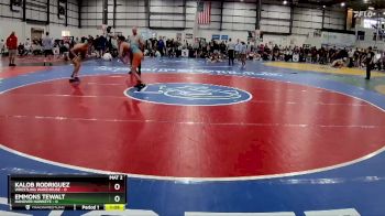 106 lbs Round 2 (4 Team) - Kalob Rodriguez, WRESTLING WAREHOUSE vs Emmons Tewalt, HANOVER HAWKEYE