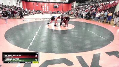 215 lbs Cons. Round 2 - Justin Powers, Frankfort (LINCOLN-WAY EAST) vs Michael Tillmon, FREEPORT (HS)