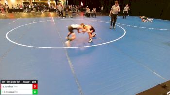 5th - 6th grade - 82 Cons. Round 3 - Bennett Drahos, Iowa vs Carter Mason, Moen Wrestling Academy