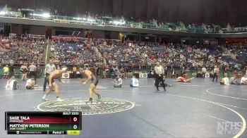 3A 160 lbs Quarterfinal - Sage Tala, Parkwood vs Matthew Peterson, Ashe County