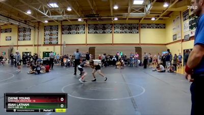 72 lbs Round 6 (10 Team) - Zayne Young, Warhawks Wrestling vs ISIAH Latham, South Side WC