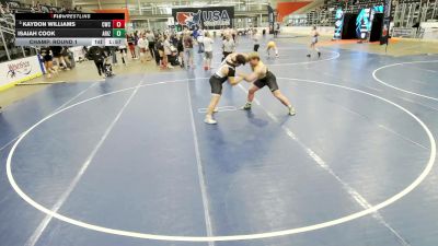 Junior Boys - 285 lbs Champ. Round 1 - Kaydon Williams, Charger Wrestling Club vs Isaiah Cook, Arizona