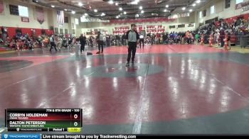 100 lbs Round 4 - Corbyn Holdeman, Crass Trained vs Dalton Peterson, Wayzata Youth Wrestling
