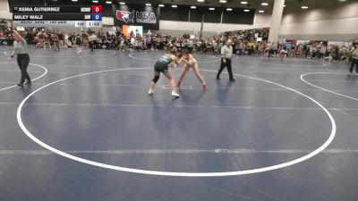 155 lbs Champ. Rd Of 16 - Miley Walz, Immortal Athletics WC vs Xenia Gutierrez, Hill Country Wildcats Wrestling Club