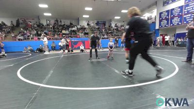40 lbs Rr Rnd 4 - Hank Shattuck, Harrah Little League Wrestling vs Ollie Fixico, Red Ryder Wrestling Club