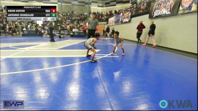 46 lbs 2nd Place - Keon Ooton, Prodigy Elite Wrestling vs Antonio Gonzales, Standfast