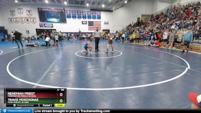 85 lbs Champ. Round 1 - Nehemiah Priest, Torrington Middle School vs Travis Moschonas, Twin Spruce Jr High