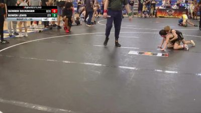 55 lbs Round 3 - Bowen Lewis, Summerville Take Down vs Gunner Seckinger, KC Elite Training Center