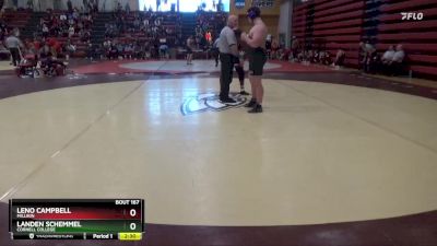 285 lbs Cons. Round 3 - Landen Schemmel, Cornell College vs Leno Campbell, Millikin