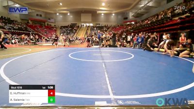 112 lbs Semifinal - Garrison Huffman, Vinita Kids Wrestling vs Alyssa Salemie, Terminator Wrestling Academy