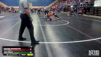 1 - 144 lbs Quarterfinal - Hunter Pennington, Rural Retreat vs Sam Mello, George Wythe (Wytheville)