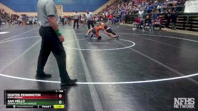 1 - 144 lbs Quarterfinal - Hunter Pennington, Rural Retreat vs Sam Mello, George Wythe (Wytheville)