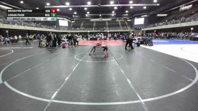46 lbs Rr Rnd 1 - Braelynn Sutton, Kennedyville vs Logan Page, Woolwich Township