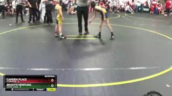 49 lbs Semis & 1st Wrestleback (8 Team) - Brodyn Henfling, Grand Ledge vs Camden Place, Clarkston