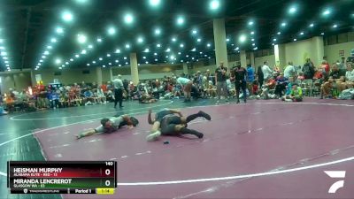 140 lbs Champ Round 1 (16 Team) - Heisman Murphy, Alabama Elite - Red vs Miranda Lencrerot, Glasgow WA